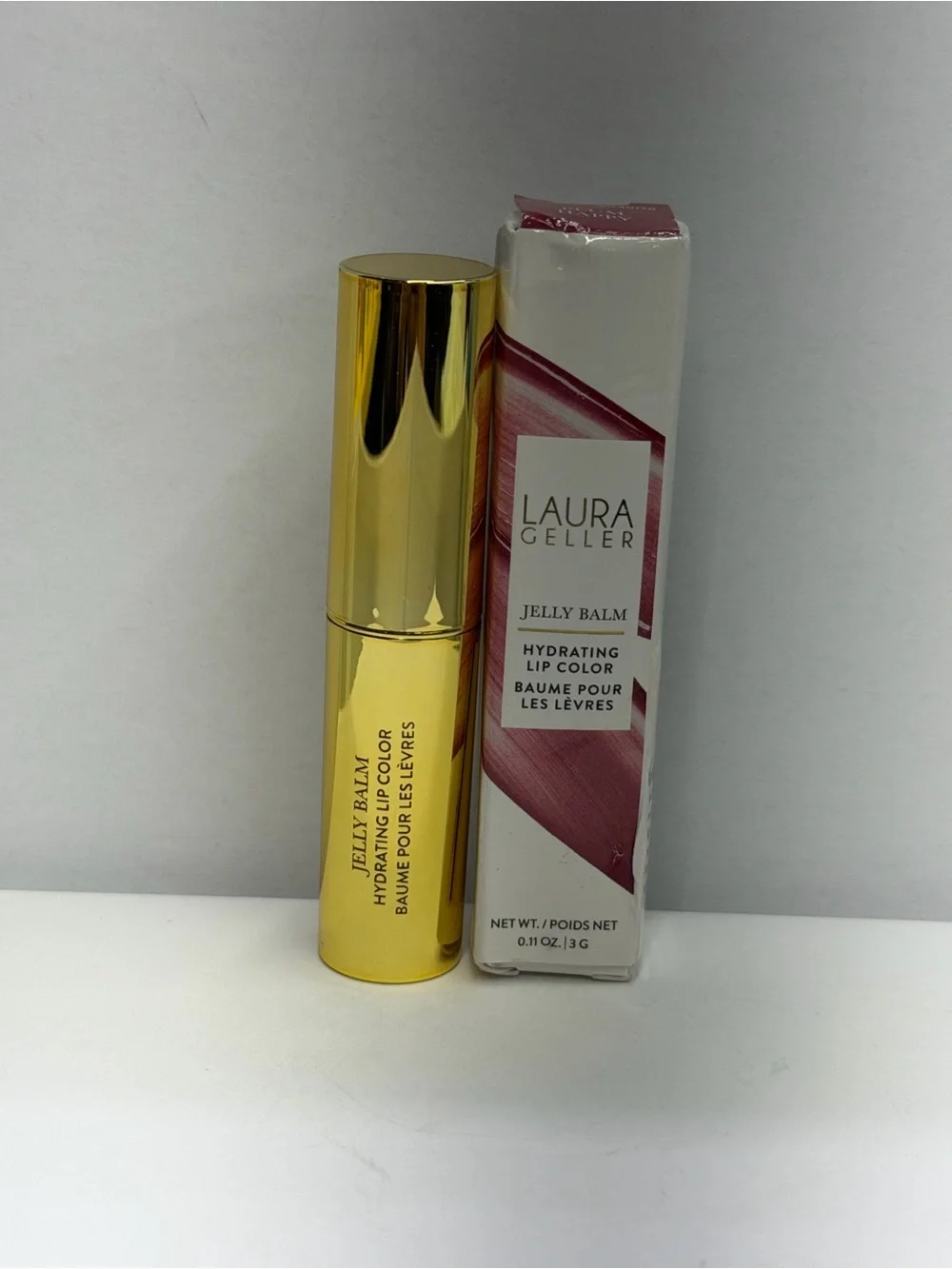 Laura Geller Jelly Balm Hydrating Lip Color Plum Happy 0.11 oz Full Size